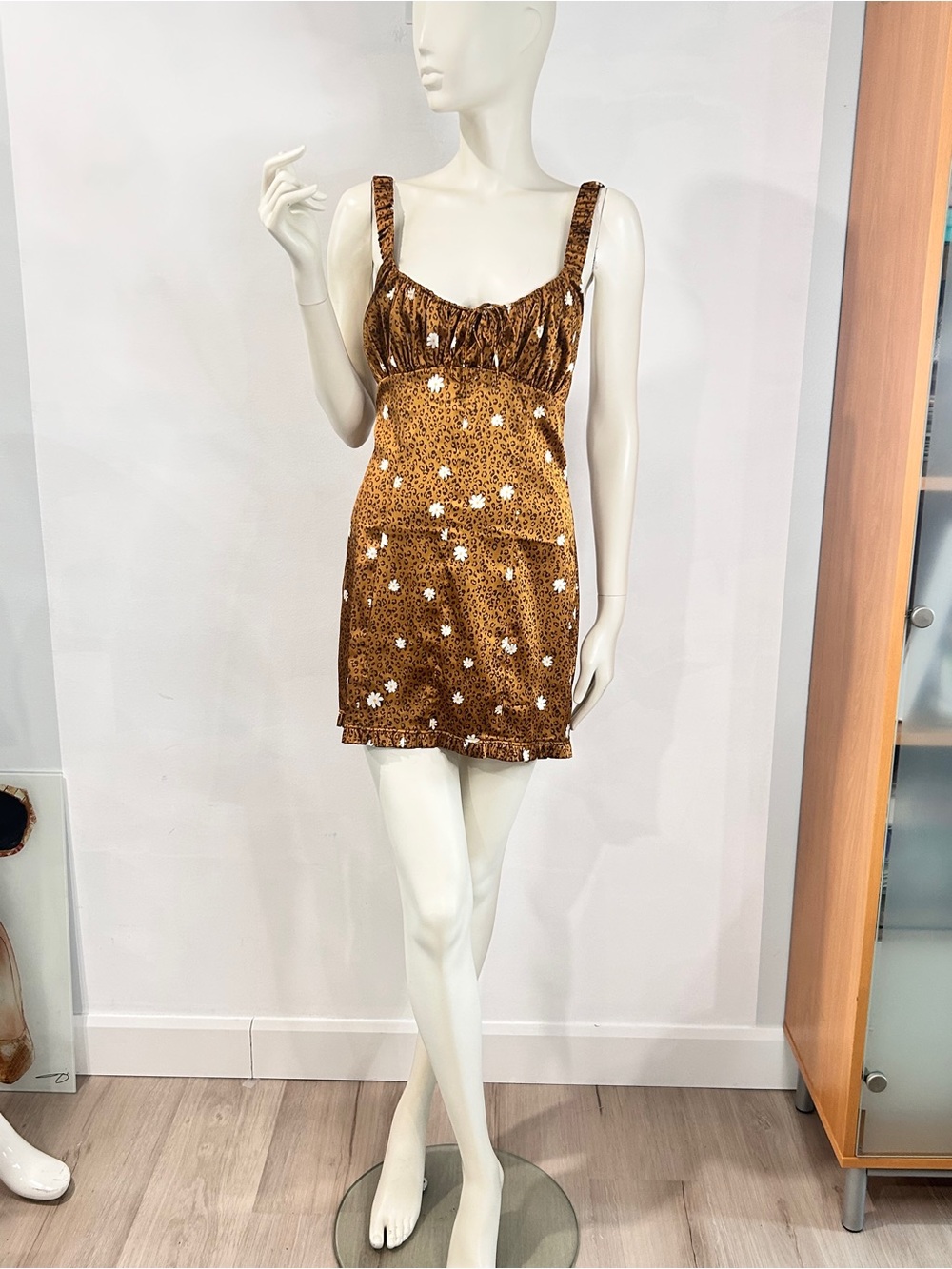 For Love & Lemons Tawny Mini Dress - Cheetah NWOT Medium - Picture 8 of 11